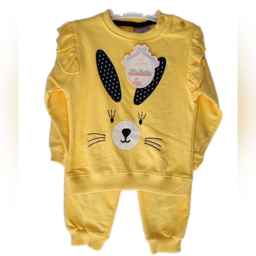 Baby Toddler 2 Pieces Set Long Sleeve Sweatshirt w/Pants Size 9 Months